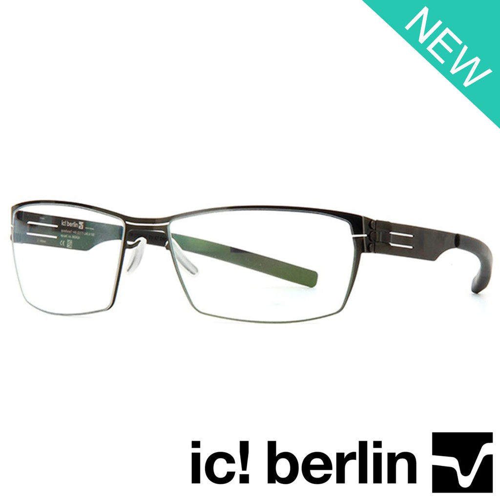 Ic Berlin แว่นตารุ่น 001 C-1 สีดำ sanetsch กรอบเต็ม (สำหรับตัดเลนส์) ขาข้อต่อ ไม่ใช้น๊อต Eyeglass Frame