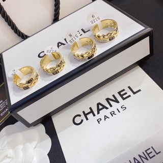 แหวนเงิน 925 ลายตัวอักษร Chanel เรียบง่าย สไตล์เกาหลี สร้างสรรค์ เครื่องประดับ สําหรับผู้หญิง คู่รัก