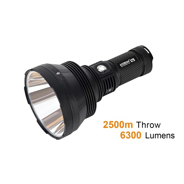 ไฟฉายแรงสูง Acebeam K75 SBT-90 GEN2 LED แสงพุ่ง 2500เมตร