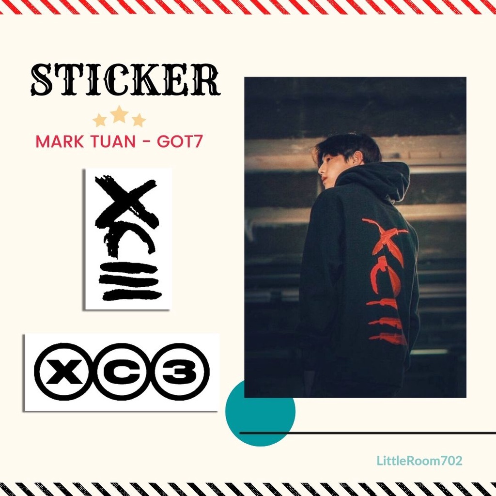 M2 สติกเกอร์ ไดคัท Mark Tuan GOT7  เนื้อ PVC  Sticker  สติ๊กเกอร์ xc3 xciii kpop MT - รูปที่ 2