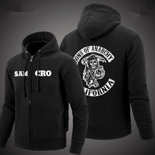 Sons of Anarchy Samcro เสื้อกันหนาวหมวกเสื้อสวมหัวผู้ชายเสื้อ Hoodies