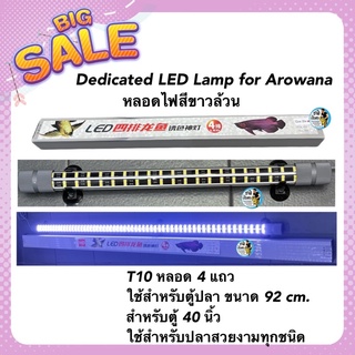 Dedicated LED Lamp for Arowana หลอดไฟสีขาวล้วน  T10 หลอด 4 แถวใช้สำหรับตู้ปลา ขนาด 92 cm. สำหรับตู้ 40 นิ้ว