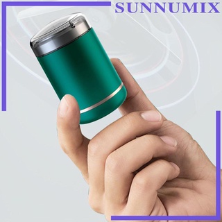 [Sunnimix] เครื่องโกนหนวดไฟฟ้า ขนาดเล็ก แบบพกพา ชาร์จ Usb หมุนได้ 3 ใบไม้ สําหรับผู้ชาย