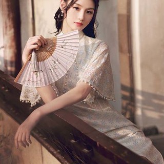 ​​​​​​​​​​​​​​​​ 🎀ชุดจีนโบราณ🎀 ชุดจีน ชุดเดรสยาว ปักลาย เดรสฉลุ ชุดกี่เพ้า