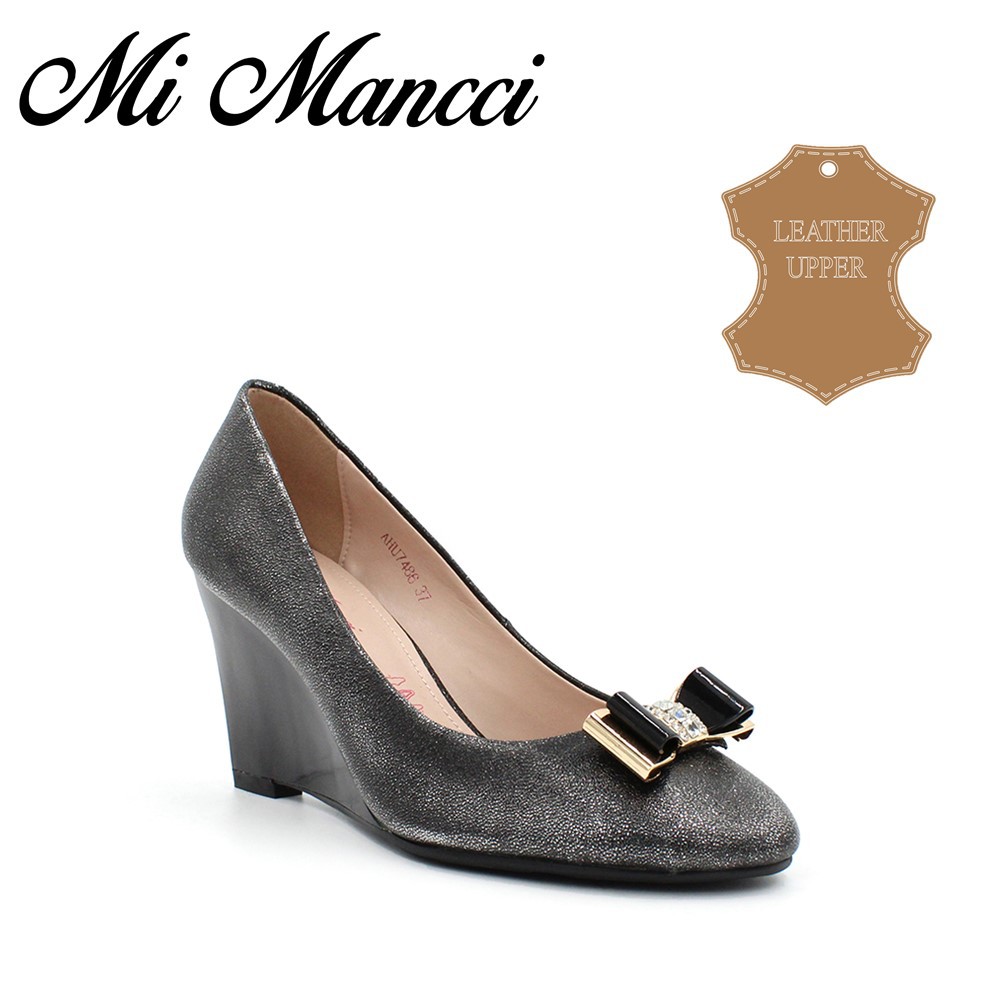 MI MANCCI รองเท้าปั๊มหนังสุภาพสตรี AHU7486