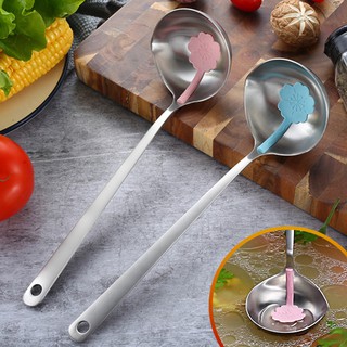 ทัพพีดักไขมัน ทัพพีสแตนเลส ทัพพีตักซุป ,Soup Ladle Oil Separator, Stainless Steel Soup Spoon Ladle, Fat Skimmer Spoon