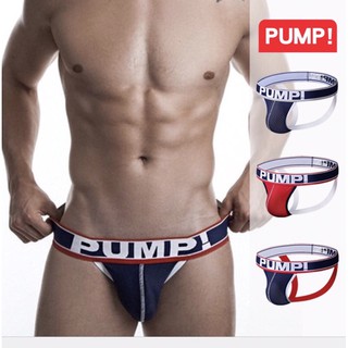 ♠️PUMP ♠️รุ่น JOCK STRAP ♦️โชว์หลัง ♥️อยู่ในถุงซิปลอคอน่างดี 🔥ผ้าpolyester แบบตาข่าย 🔥ขอบเอวเป็นขอบผ้านุ่ม ใส่สบาย