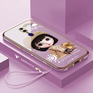 เคสโทรศัพท์มือถือ ซิลิโคน ขอบตรง ลายตัวอักษร Beret Girl สําหรับ Oppo F5 Oppo F7 Oppo k3 Oppo F9 F9 PRO Oppo F11pro Oppo F11 Oppo F1S