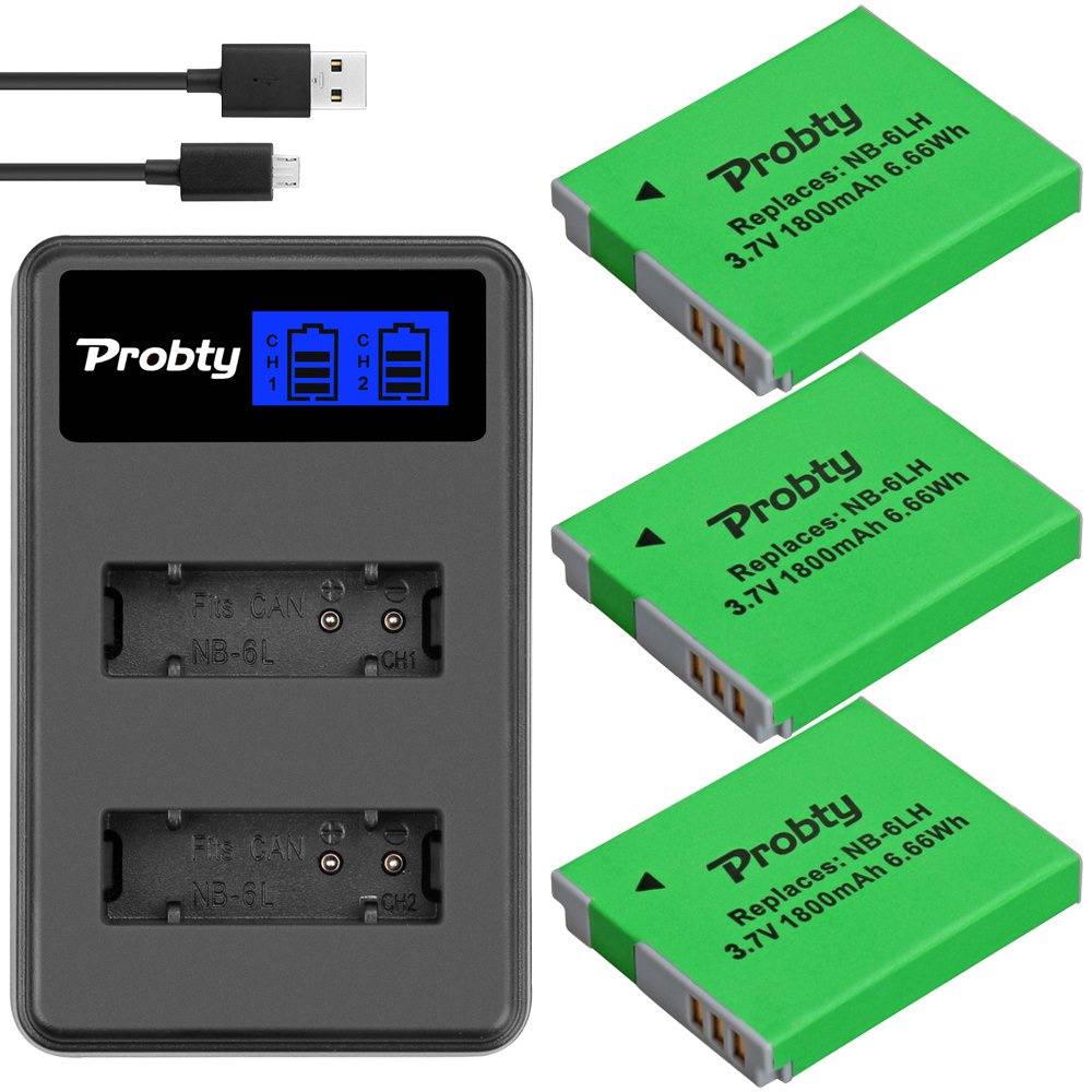 NB-6L 6LH Battery + charger for Canon IXUS 85 95 IS SX275 SX280 SX510 D10 S90  SD3500 IS  SD3500IS  