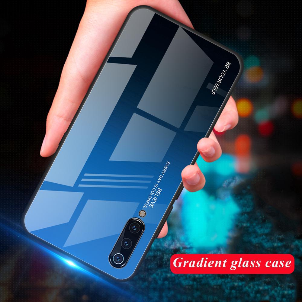 Xiaomi Mi 9 SE Mi 8 Lite  Mi 6 Case Gradient Hard Tempered Glass Phone Cover