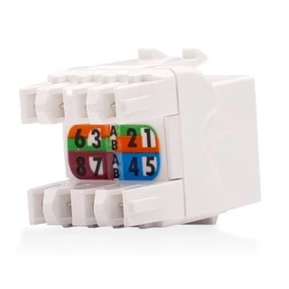 LINK รุ่น US-1006SL : CAT 6 RJ45 Slim White JACK Color Changeable ตัวเมีย (เต้ารับสายแลนรุ่นสลิมมีฝาครอบ) - ประกัน 30 ปี