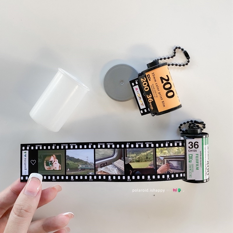 ꒰ พร้อมส่ง🍋 ꒱ พวงกุญแจม้วนฟิล์มแฮนด์เมด ของขวัญสำหรับคนพิเศษ เก็บได้นานสีไม่ซีด ส่งรูปที่ต้องการมาทำได้เลย