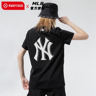 ใหม่ MLB เสื้อยืดแขนสั้น ผ้าฝ้าย พิมพ์ลาย ขนาดใหญ่ สําหรับผู้ชาย และผู้หญิง 31TS03131