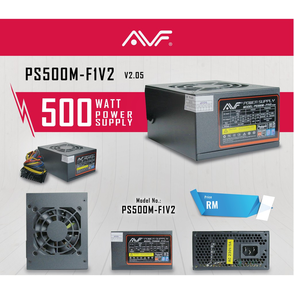 AVF Micro SFX 500W แหล่งจ่ายไฟ ATX สําหรับ PC CPU คอมพิวเตอร์เดสก์ท็อป Micro- PS500M-F1V2