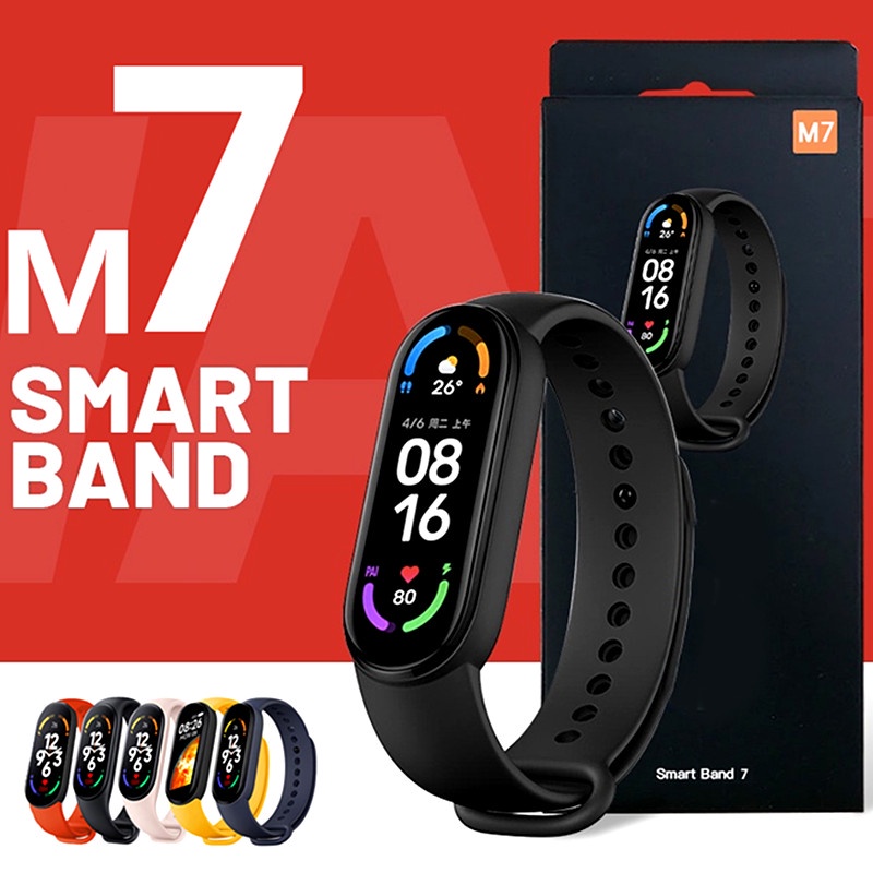 M7 สมาร์ทวอทช์ผู้ชายผู้หญิง Smartband M7 Heart Rate Smartwatch Fitness