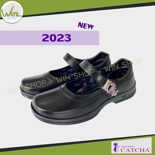 new รองเท้านักเรียน CATCHA รองเท้านักเรียนหญิง แคทซ่า รองเท้าหนังดำ รุ่น 2023 ใหม่ล่าสุด