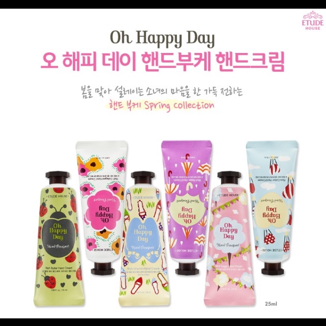 Etude House 'Oh Happy Day ' hand cream #rich cotton