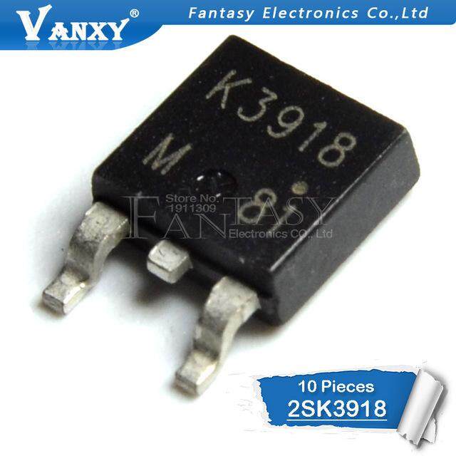 10PCS 2SK3918 SOT252 K3918 SOT TO-252 MOSFET SMD ใหม่และ IC