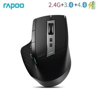 Rapoo MT750L MT750S เมาส์ไร้สาย บลูทูธ 2.4G ชาร์จได้ 4 อุปกรณ์