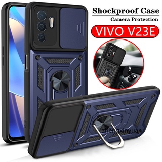 เคสโทรศัพท์มือถือ ป้องกันเลนส์กล้อง แบบสไลด์แม่เหล็ก สําหรับ VIVO V23E Y76 5G Y15A Y76S Y15S