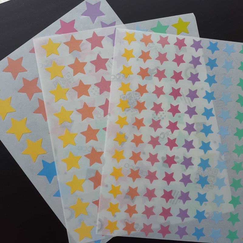 สติ๊กเกอร์พาสเทล Sticker Pastel (ดาว) คละขนาดได้ ไม่มีขั้นต่ำ