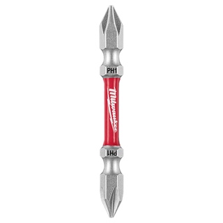 ดอกไขควง ดอกขัน ดอกหัวแฉก ไขควงลม ScrewDriverBit SHOCKWAVE™ Double End Bit 65mm. PH1 Milwaukee 48-32-4360