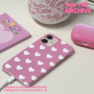 (pre-order สินค้าจากเกาหลี) mafavarchive - heart ppyong ppyong hard case เคสแข็งเปิดหัวท้าย สีชมพู ลายหัวใจจิ๋ว