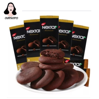 บราวนี่ Nextar บราวนี่ ขนม Nextar บราวนี่ช๊อคโกแลต คุกกี้ลาวา คุกกี้ สอดไส้ช๊อคโกแลต [1 กล่อง 8 ชิ้น