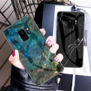 Samsung Galaxy S10 S9 S8 plus S10E S10 Lite S105G เคสหินอ่อน กระจกนิรภัย ป้องกันด้านหลัง เคส