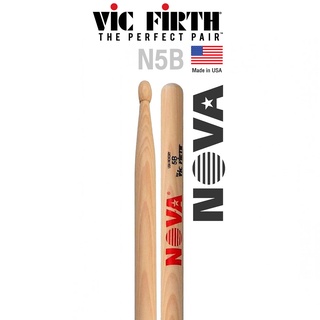 Vic Firth® N5B ไม้กลอง NOVA 5B หัวไม้ Hickory ( NOVA Drumsticks )