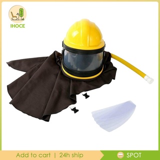 Labor Sand Blasting Hood  Face Shield Anti Dust Anti Wind Grinding Casting Equipment