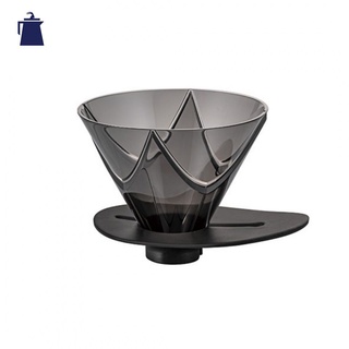 ดริปเปอร์ พลาสติก 02 / HARIO(242) V60 1-Time Extraction Plastic Dripper MUGEN Transparent Black / VDMU-02-TB