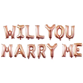 ลูกโป่งฟอยล์ will you marry me เซ็ท โรสโกล 16 นิ้ว