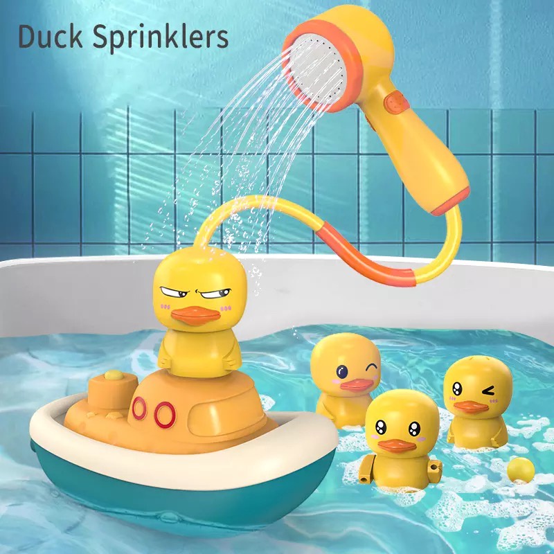 ของเล่นอาบน้ำเด็ก เป็ดสีเหลือง ฝักบัวอาบน้ำเด็ก ของเล่นเล่นน้ำ อาบน้ำ การ์ตูนเป็ด สเปรย์น้ำ เป็ดอาบน้ำ
