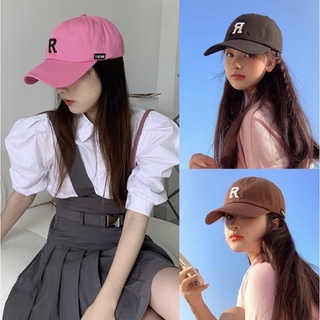 พร้อมส่ง 💥 Cap หมวกแก๊ป 🧺 | ปักตัวอักษร R สไตล์ผู้หญิงเกาหลี ✨ มี3สี สีดำ สีครีม สีน้ำตาล