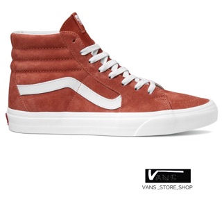 VANS SK8HI PIG SUEDE BURNT BRICK TRUE WHITE SNEAKERS สินค้ามีประกันแท้