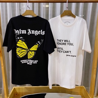 【hot tshirts】เสื้อยืดแขนสั้น Palm Angels ผีเสื้อ2022