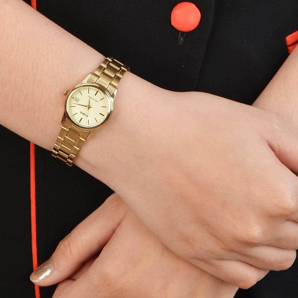 ของแท้ นาฬิกาข้อมือ Casio ผู้หญิง รุ่น LTP-V002 (สายสแตนเลส)