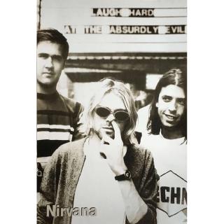 Nirvana (l),โปสเตอร์วงดนตรีต่างประเทศ AM/EU