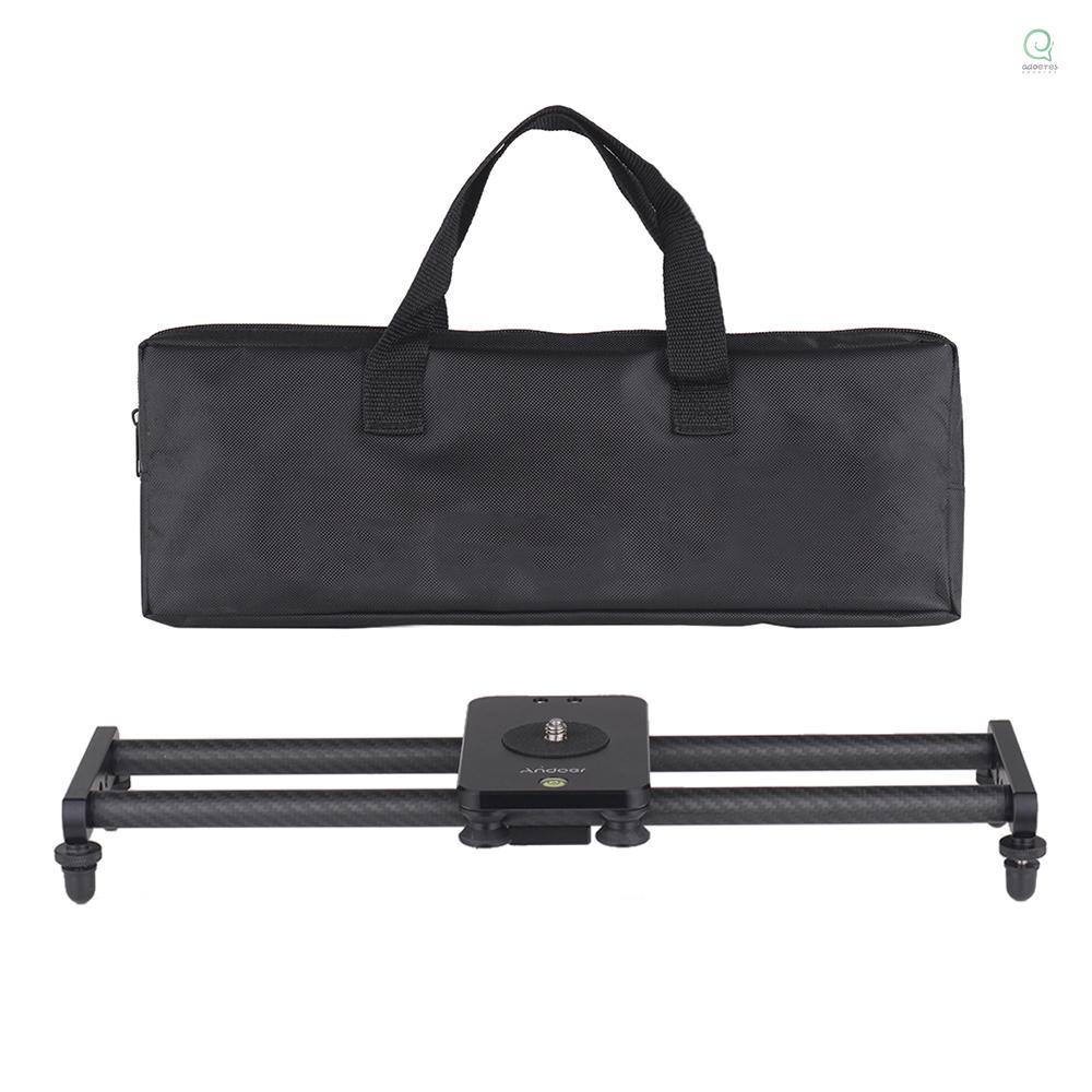 Andoer รางสไลด์กล้อง คาร์บอนไฟเบอร์ 40 ซม. 15 นิ้ว พร้อมแคลมป์หนีบหัวบอล ขนาดเล็ก อุปกรณ์เสริม สําหรับกล้อง DSLR กล้องวิดีโอ DV ฟิล์มถ่ายภาพ