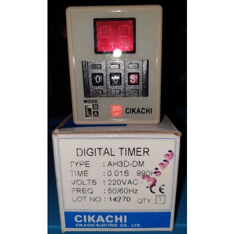 DIGITAL TIMER ดิจิตอลทามเมอร์ 220VAC AH3D-DM 8ขา