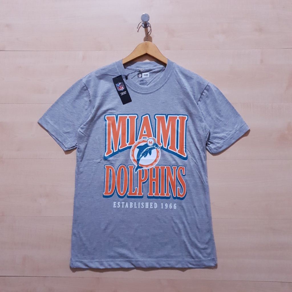 เสื้อยืด Majestic NFL MIAMI DOLPHINS TEE สีเทา