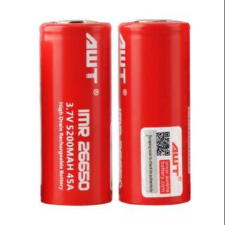 AWT IMR26650 5200mAh 3.7V 45A แพค2ก้อน ของแท้