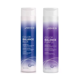 Joico color balance  purple shampoo 300 ml blue แชมพูน้ำเงิน แชมพูม่วง จอยโก้ แชมพู คัลเลอร์ เพอร์เพิล  แชมพูเทา