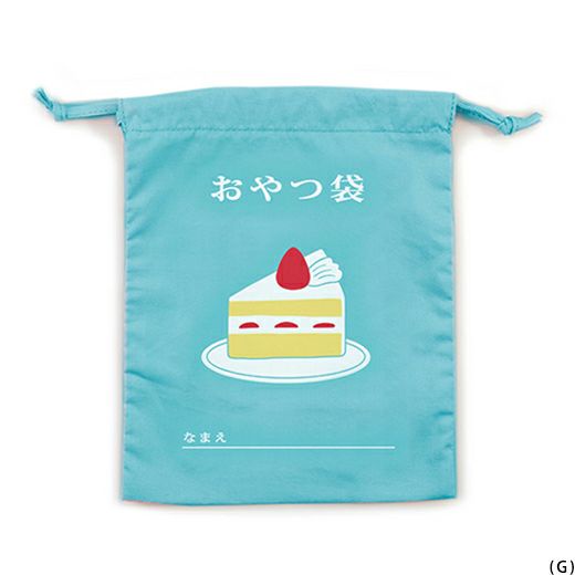 HIGHTIDE Retro-pop drawstring bag Size M - G (Cake) / ถุงผ้าหูรูด ไซส์ M ลายขนมเค้ก (HGB280-G)