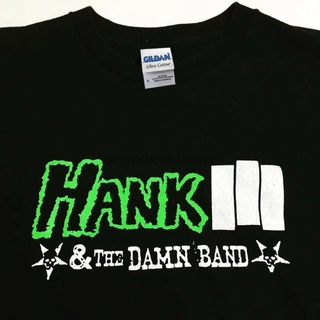 พร้อมส่ง เสื้อยืดแขนสั้น คอกลม ผ้าฝ้าย 100% พิมพ์ลาย Hank Williams The 3Rd Hellbilly And The Damn Band หลากสี แฟชั่นฤดูร