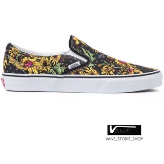 VANS SLIP ON BEAUTY SKULL BLACK TRUE WHITE SNEAKERS สินค้ามีประกันแท้