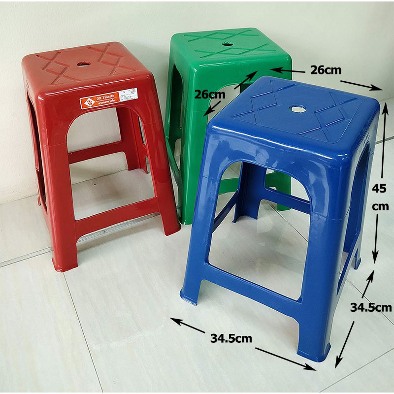 เก้าอี้พลาสติก เก้าอี้หัวโล้น ขนาด34.5x34.5x45cm. รุ่น 888 Plastic chair