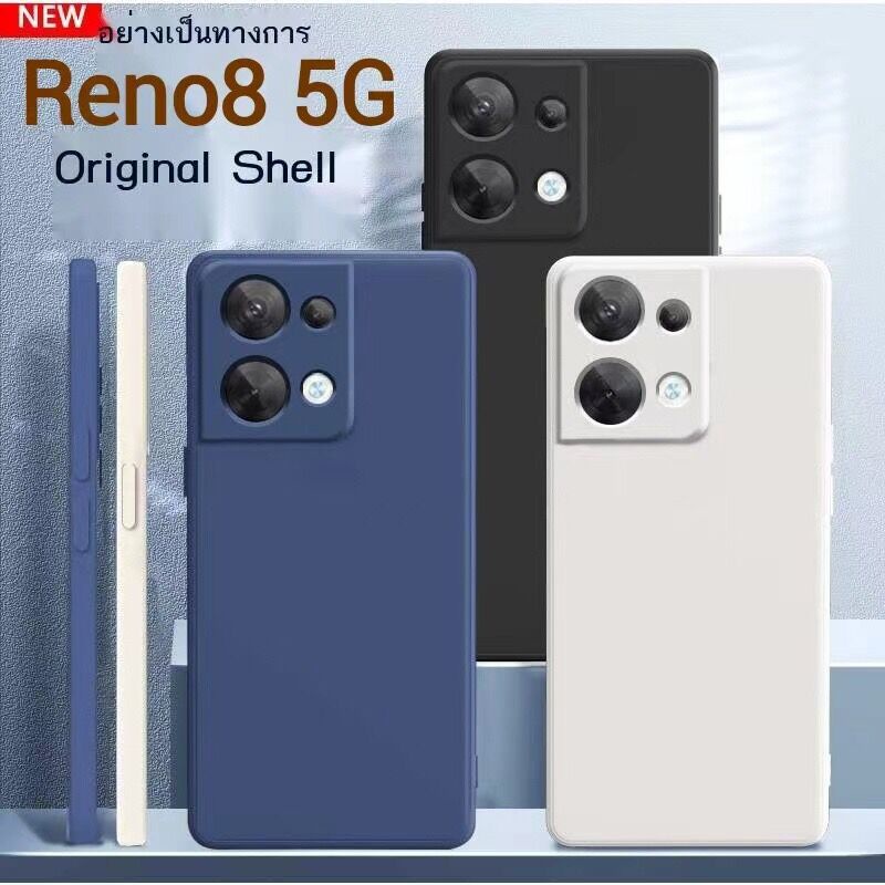 Reno 8ตรงรุ่น(พร้อมส่งในไทย)เคสTPU​นิ่ม​สีพาสเทลแบบคลุมกล้องOPPO Reno 8Z 5G/Reno8 5G/Reno8Pro 5G