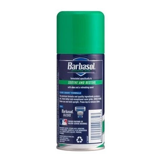 ครีมโกนหนวด Barbasol Soothing Aloe (7oz.)สูตรบรรเทาการระคายเคืองและฟื้นฟูผิว